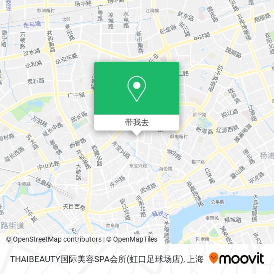 THAIBEAUTY国际美容SPA会所(虹口足球场店)地图