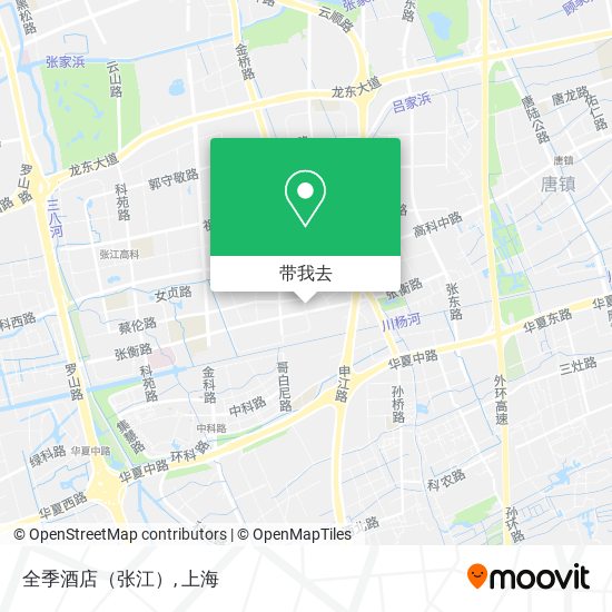 全季酒店（张江）地图