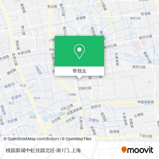 桃园新城中虹佳园北区-南1门地图