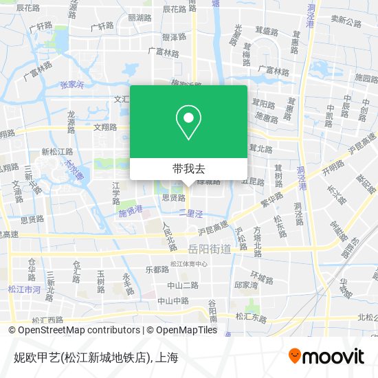 妮欧甲艺(松江新城地铁店)地图