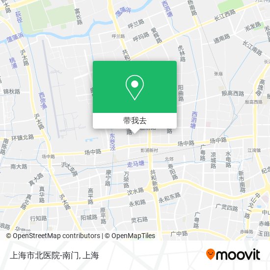上海市北医院-南门地图