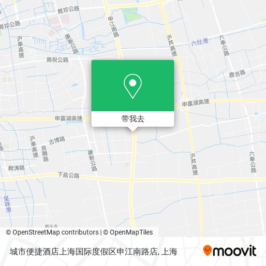 城市便捷酒店上海国际度假区申江南路店地图