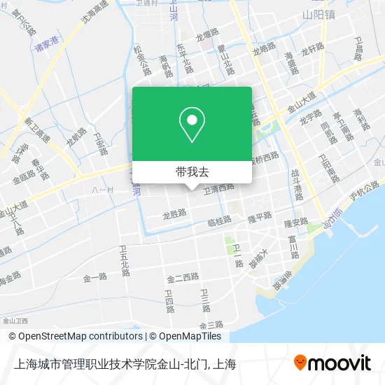 上海城市管理职业技术学院金山-北门地图