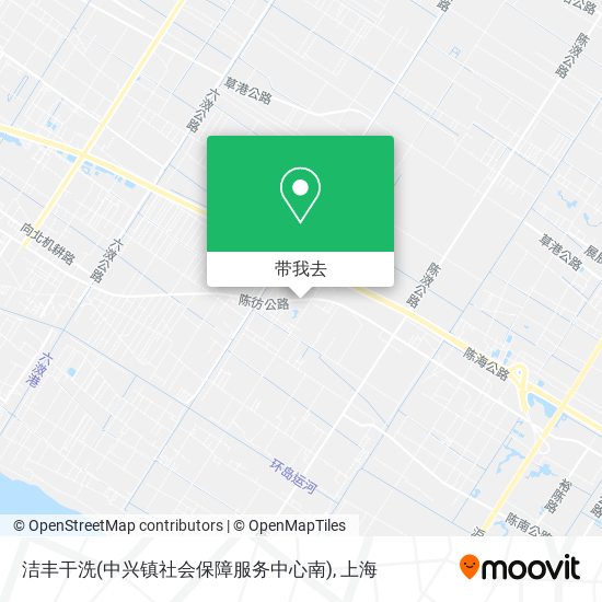 洁丰干洗(中兴镇社会保障服务中心南)地图