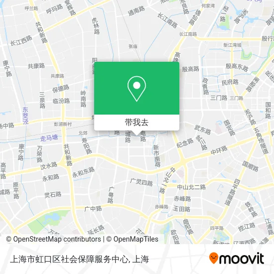 上海市虹口区社会保障服务中心地图