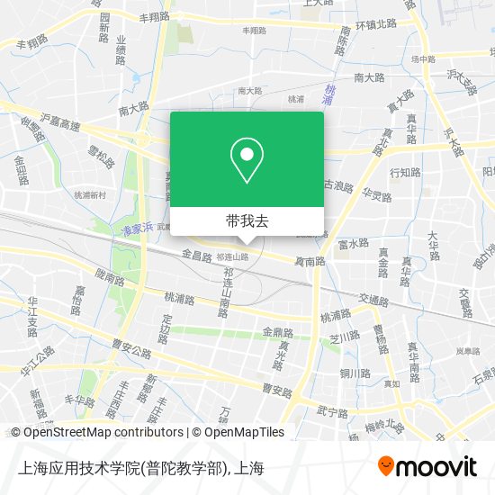 上海应用技术学院(普陀教学部)地图