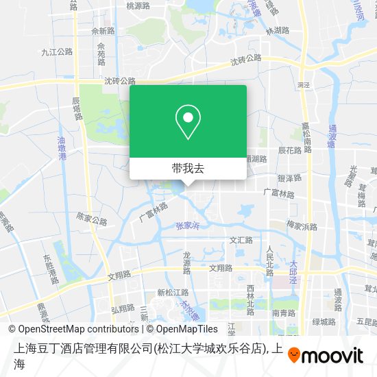 上海豆丁酒店管理有限公司(松江大学城欢乐谷店)地图
