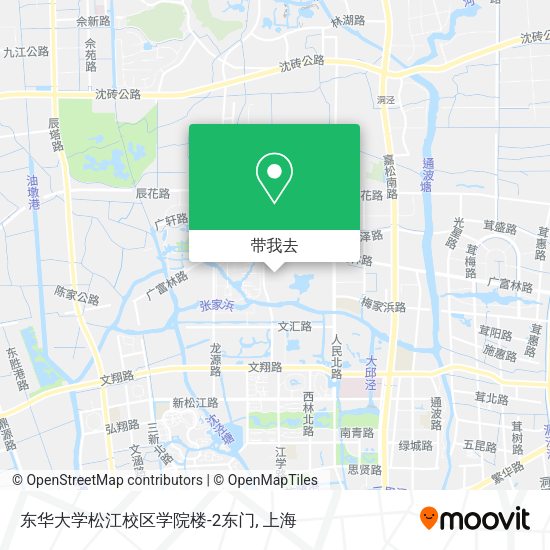 东华大学松江校区学院楼-2东门地图