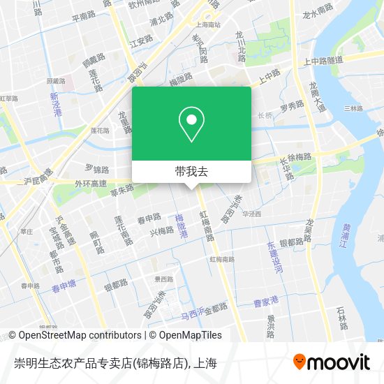 崇明生态农产品专卖店(锦梅路店)地图