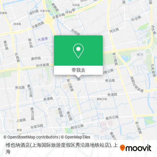 维也纳酒店(上海国际旅游度假区秀沿路地铁站店)地图