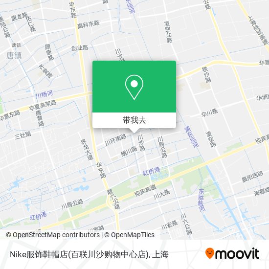 Nike服饰鞋帽店(百联川沙购物中心店)地图