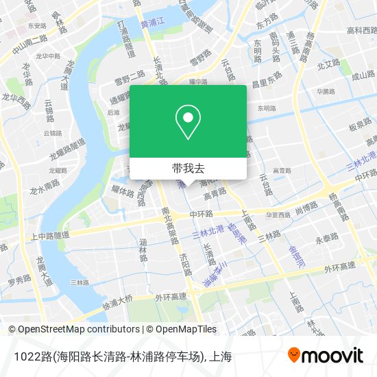 1022路(海阳路长清路-林浦路停车场)地图