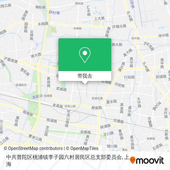 中共普陀区桃浦镇李子园六村居民区总支部委员会地图