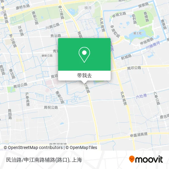 民治路/申江南路辅路(路口)地图