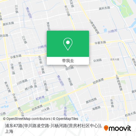 浦东47路(华川路凌空路-川杨河路(营房村社区中心))地图