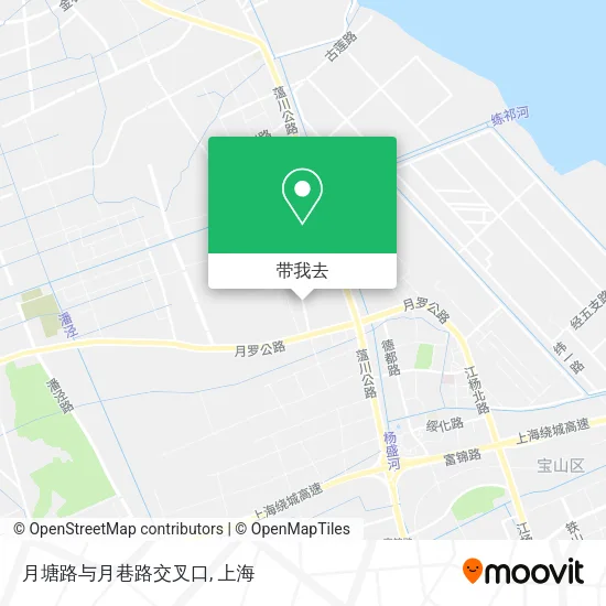 月塘路与月巷路交叉口地图