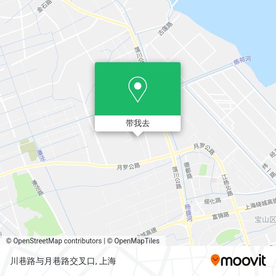 川巷路与月巷路交叉口地图