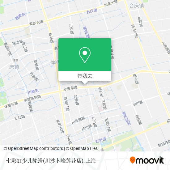 七彩虹少儿轮滑(川沙卜峰莲花店)地图