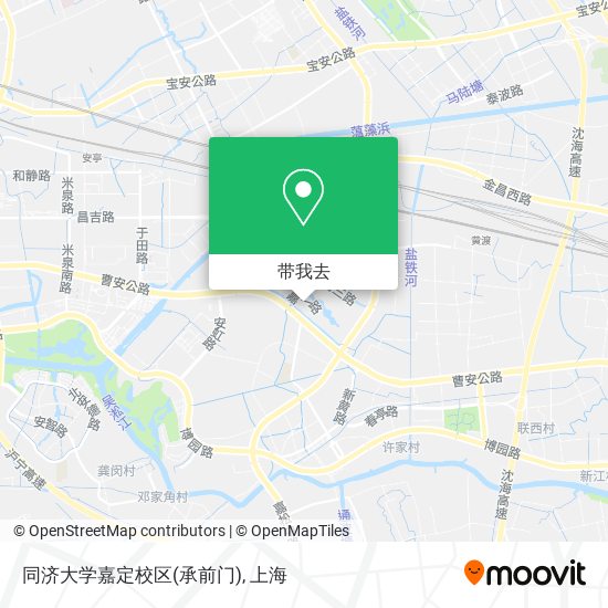 同济大学嘉定校区(承前门)地图
