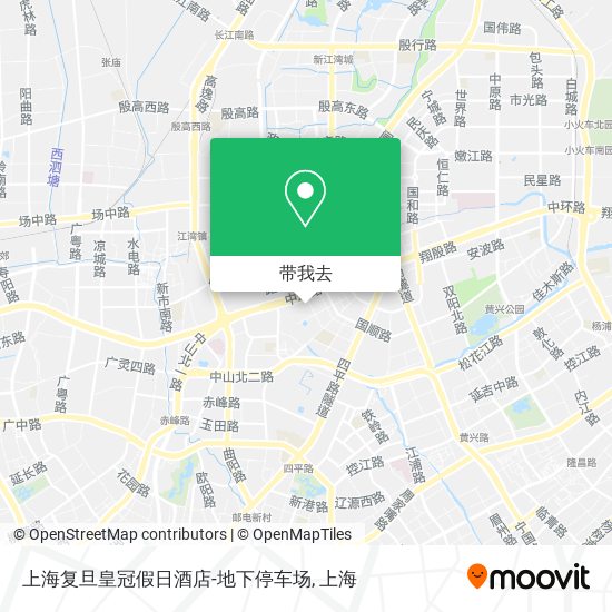 上海复旦皇冠假日酒店-地下停车场地图