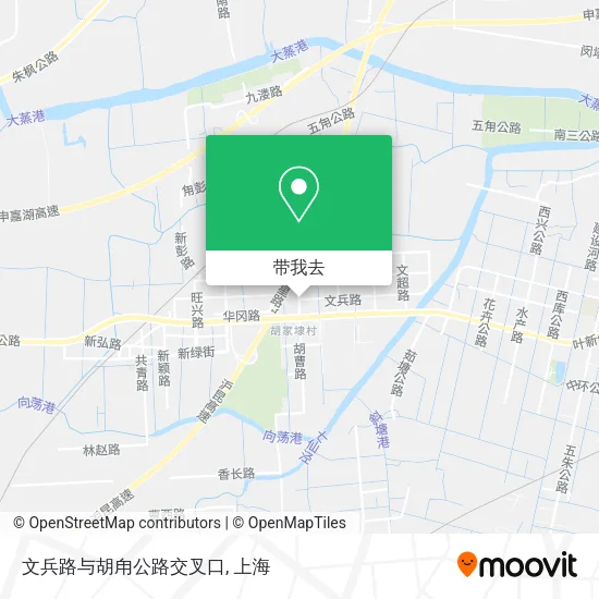 文兵路与胡甪公路交叉口地图