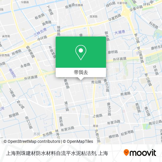 上海荆珠建材防水材料自流平水泥粘洁剂地图