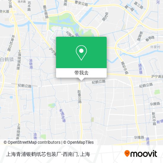 上海青浦银鹤纸芯包装厂-西南门地图