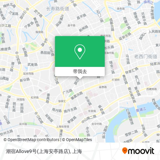 潮宿Allove9号(上海安亭路店)地图