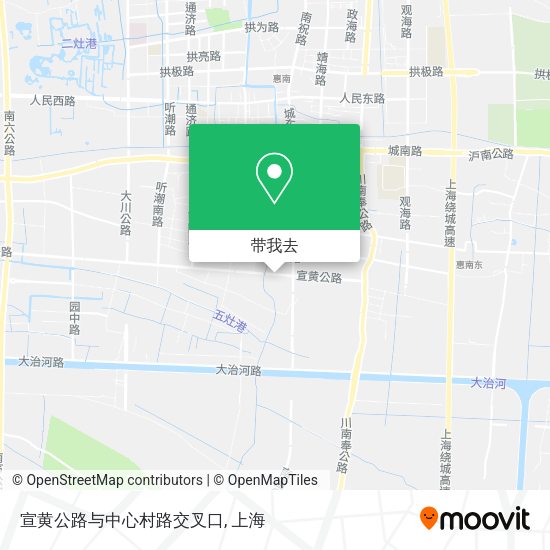 宣黄公路与中心村路交叉口地图