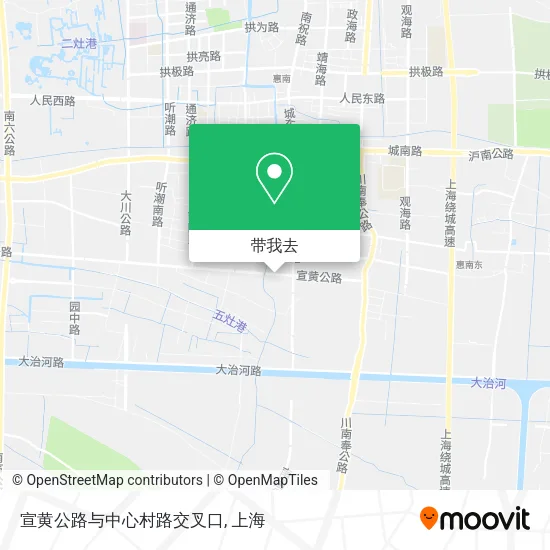 宣黄公路与中心村路交叉口地图
