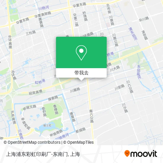 上海浦东彩虹印刷厂-东南门地图