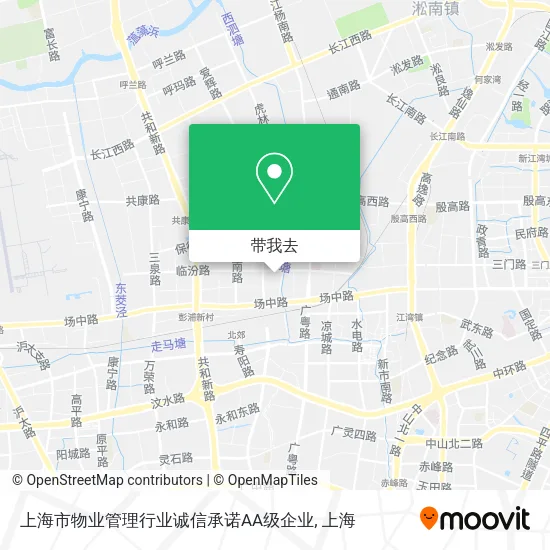 上海市物业管理行业诚信承诺AA级企业地图