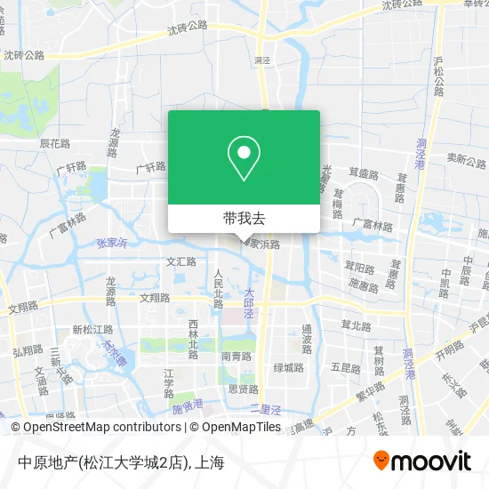 中原地产(松江大学城2店)地图