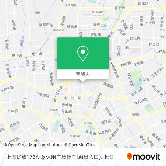 上海优族173创意休闲广场停车场(出入口)地图