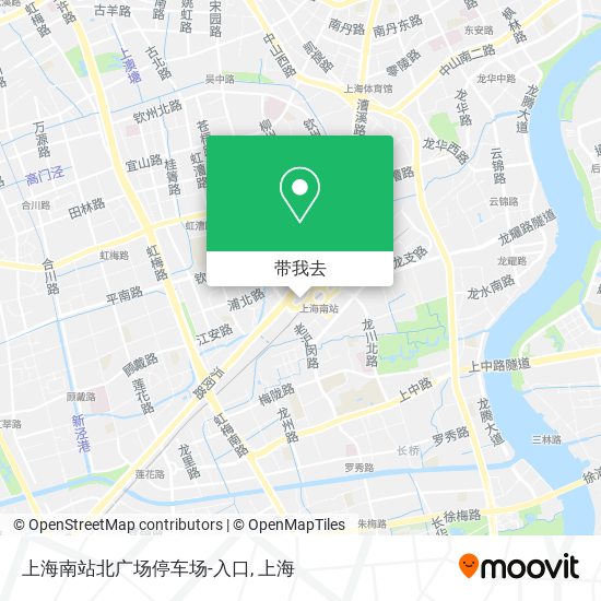 上海南站北广场停车场-入口地图