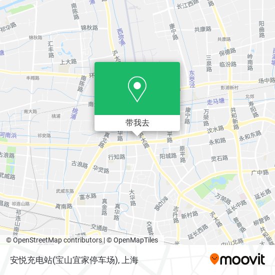 安悦充电站(宝山宜家停车场)地图