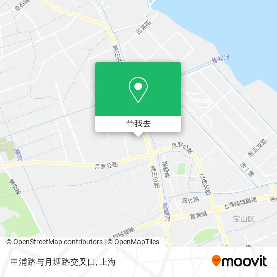申浦路与月塘路交叉口地图