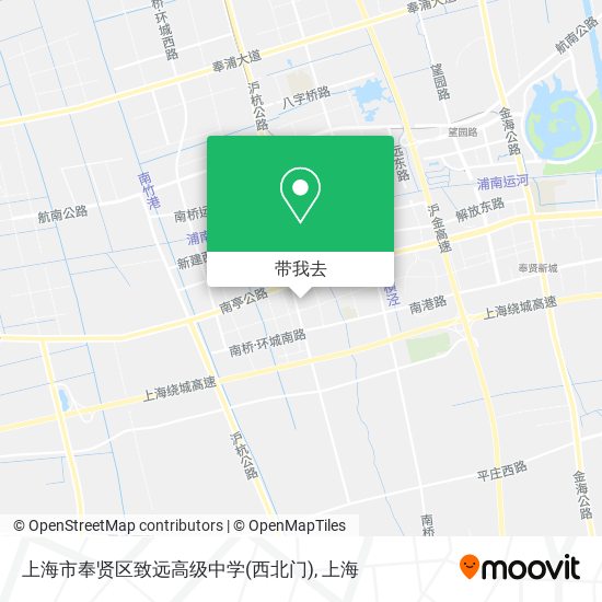 上海市奉贤区致远高级中学(西北门)地图