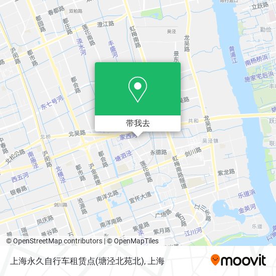 上海永久自行车租赁点(塘泾北苑北)地图