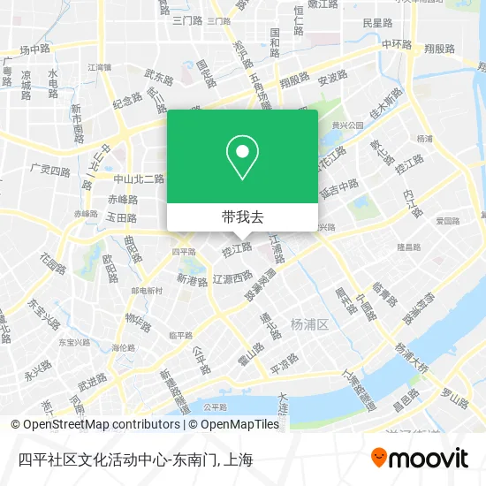四平社区文化活动中心-东南门地图