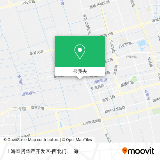 上海奉贤华严开发区-西北门地图