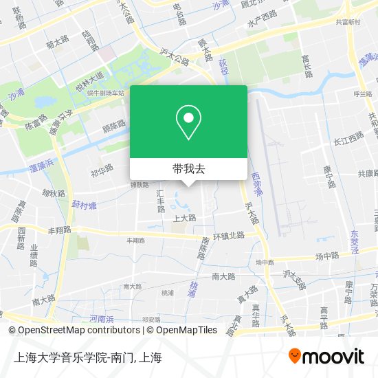 上海大学音乐学院-南门地图
