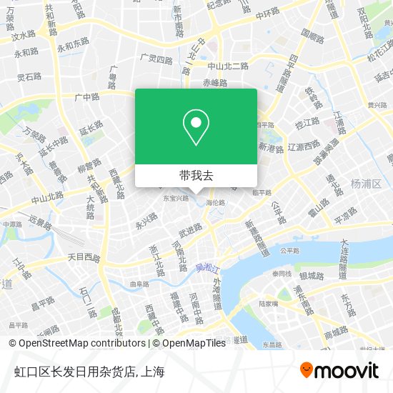 虹口区长发日用杂货店地图
