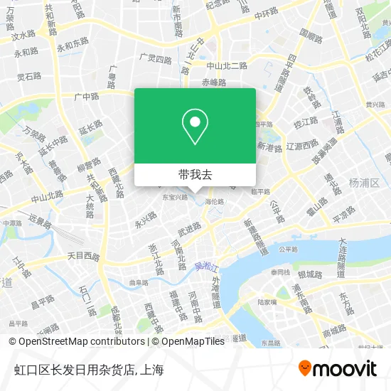 虹口区长发日用杂货店地图