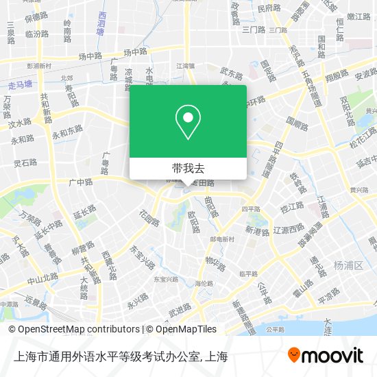 上海市通用外语水平等级考试办公室地图