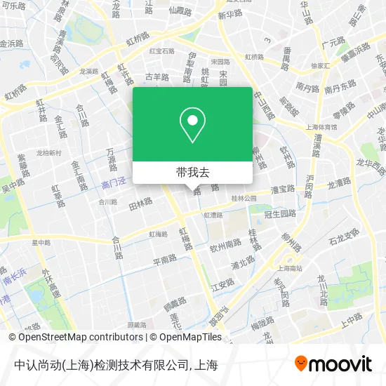 中认尚动(上海)检测技术有限公司地图