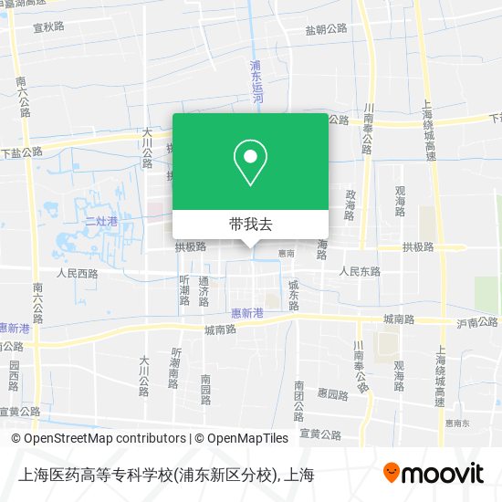 上海医药高等专科学校(浦东新区分校)地图