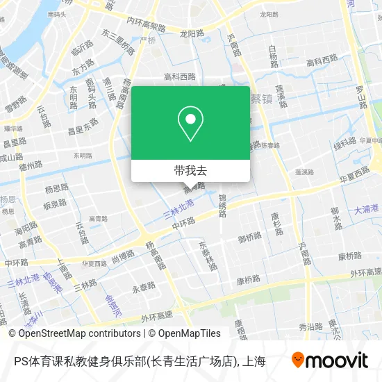 PS体育课私教健身俱乐部(长青生活广场店)地图