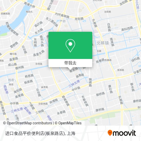 进口食品平价便利店(板泉路店)地图