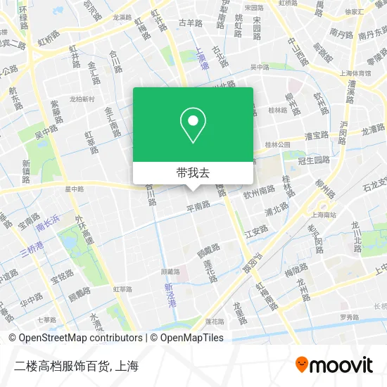 二楼高档服饰百货地图